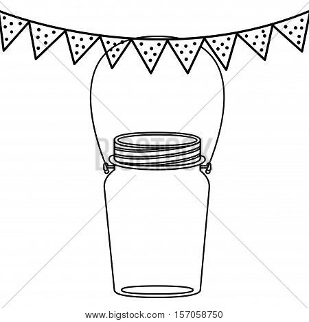 Mason jar icon. Retro vintage and decoration  theme. Isolated design. Vector illustration