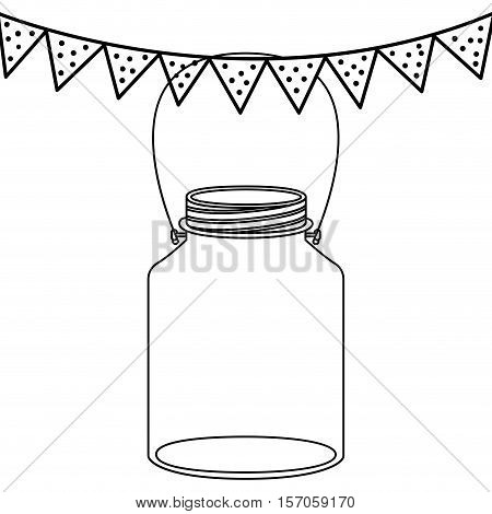 Mason jar icon. Retro vintage and decoration  theme. Isolated design. Vector illustration