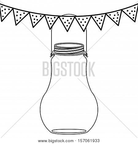 Mason jar icon. Retro vintage and decoration  theme. Isolated design. Vector illustration