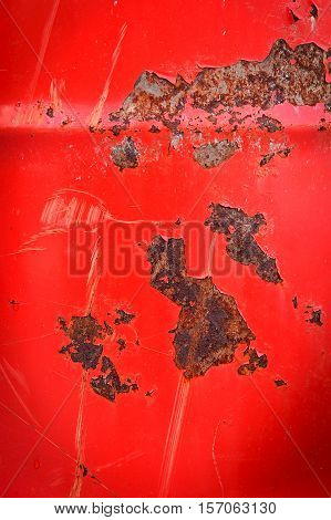 Red Rusty Metal Background