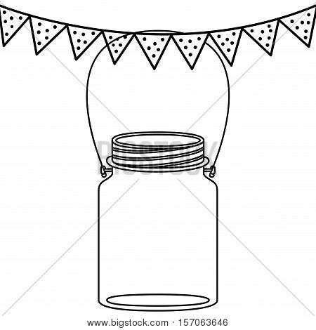 Mason jar icon. Retro vintage and decoration  theme. Isolated design. Vector illustration