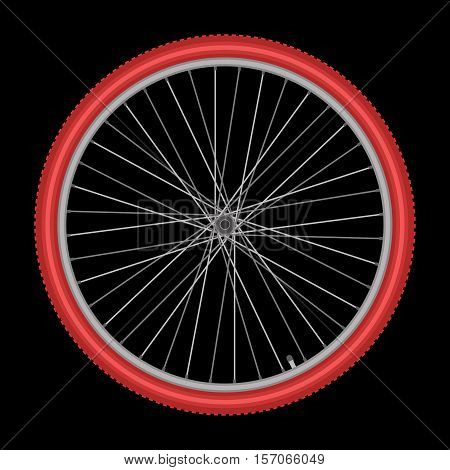 bicycle wheel on white background quality vector illustration