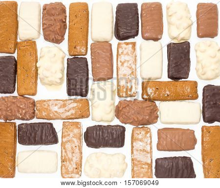 Food Background out of a type of German gingerbread called Aachner Printen.