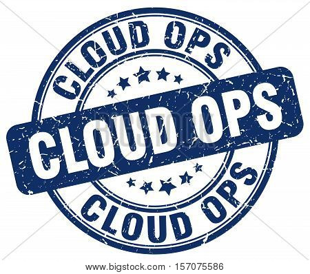 cloud ops. stamp. square. grunge. vintage. isolated. sign