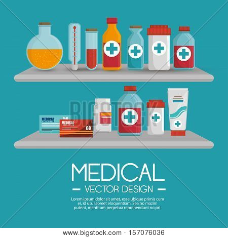 medical collection pharmaceutical products vector illustration eps 10
