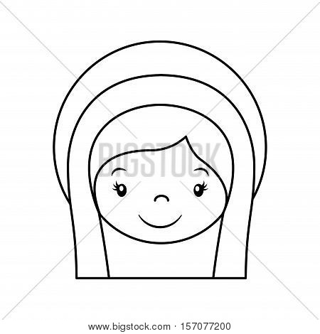 mary vigin manger character vector illustration design