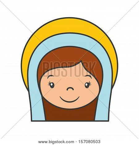 mary vigin manger character vector illustration design