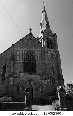 An external view of an old church building in Milnathort