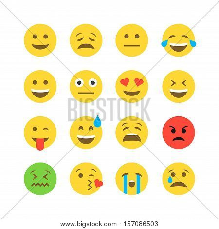 Flat style abstract simple and colorful collection