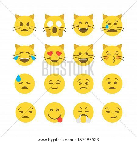 Flat style abstract simple and colorful collection