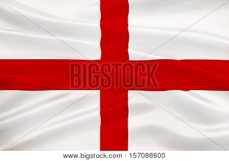 Flag of Bologna is the largest city and the capital of the Emilia-Romagna Region in Italy. 3d illustration