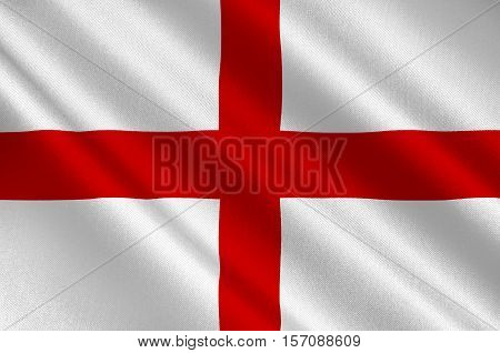 Flag of Bologna is the largest city and the capital of the Emilia-Romagna Region in Italy. 3d illustration