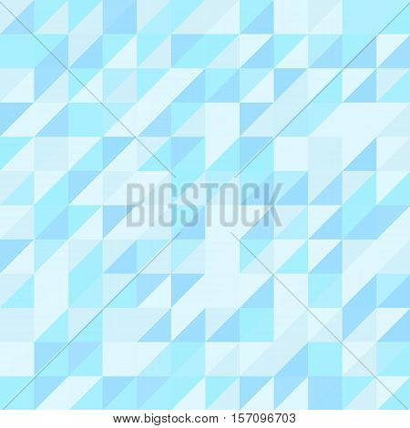 Blue triangle seamless pattern. Geometric abstract background
