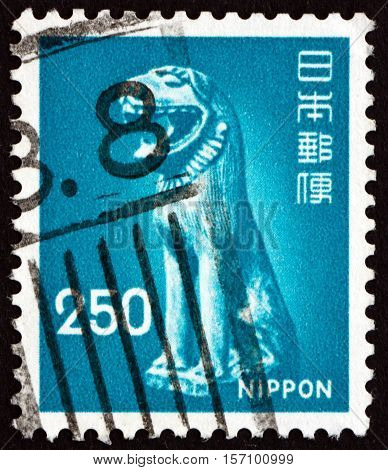 JAPAN - CIRCA 1976: a stamp printed in Japan shows Guardian Dog Katori Shrine circa 1976