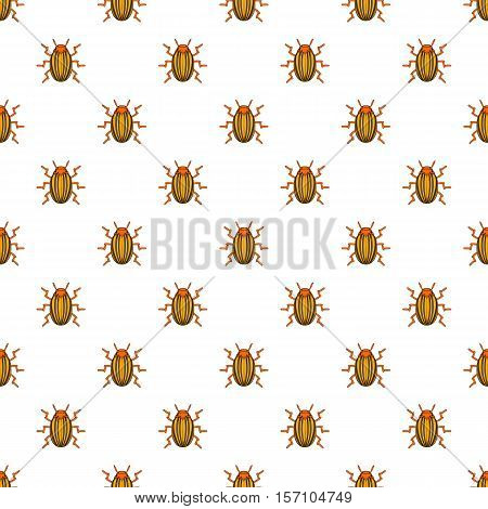 Colorado potato beetle pattern. Cartoon illustration of colorado potato beetle vector pattern for web