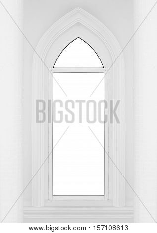 image of white window frame isolated on white background