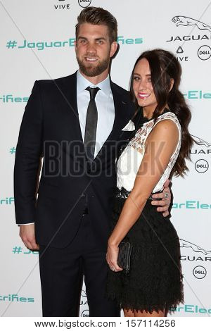 LOS ANGELES - NOV 14:  Bryce Harper, Kayla Varner at the Unveiling Next Era Jaguar Vehicle at Milk Studios on November 14, 2016 in Los Angeles, CA