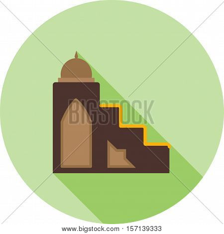 Muslim, mimbar, mosque icon vector image. Can also be used for islamic. Suitable for mobile apps, web apps and print media.