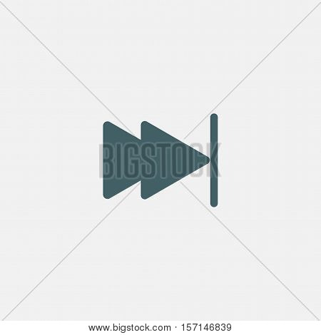 skip forward button icon vector isolated on white background