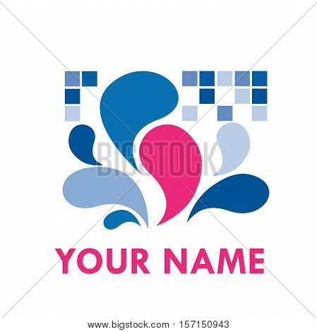 Vector abstract pool. water and tiles illustration