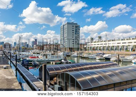 view on the Entrepothaven, Rotterdam, Netherlands, April 2016