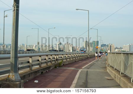 Hangang River In Seoul In Summer In Korea
