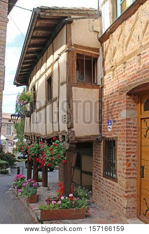 Medieval town buildings of Chatillon-sur-Chalaronne in France