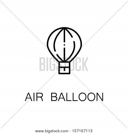 Air balloon flat icon. Single high quality outline symbol of recreation for web design or mobile app. Thin line signs of air balloon for design logo, visit card, etc. Outline pictogram of air balloon