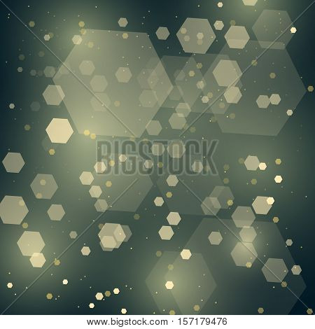 Abstract festive background with bokeh defocused lights, vector illustration