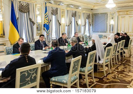 Petro Poroshenko And Heads Of Major Ukrainian Churches