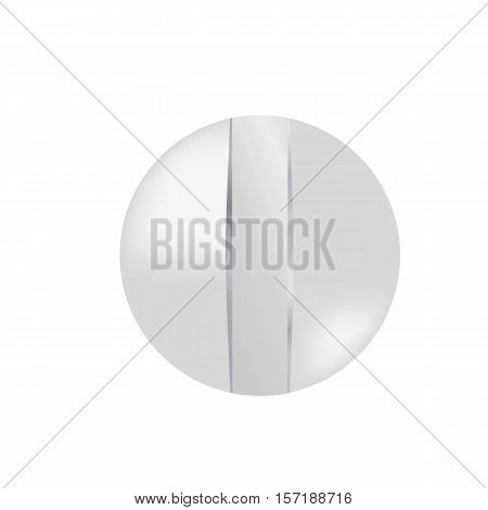 Vector illustration. Cap screws with a vertical slit the convex matte surface.