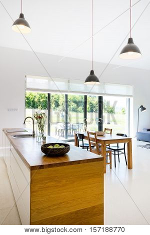 Minimalist Modern Room With Kitchenette