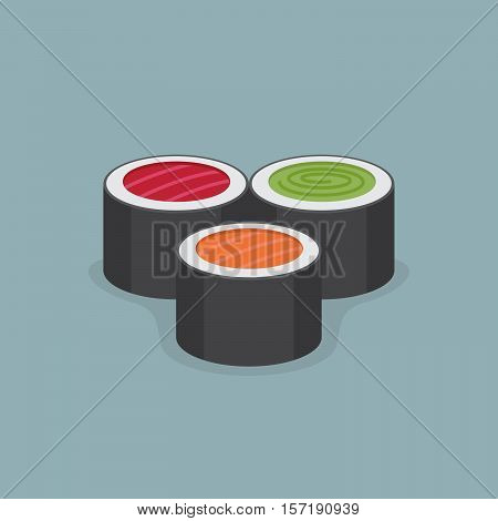 Roll illustration. Flat style. Flat style. Vector Illustration.