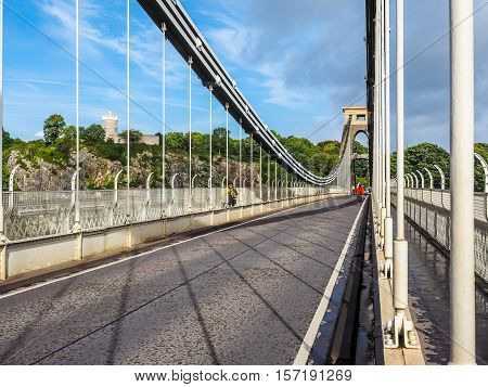 Hdr Clifton Suspension Bridge In Bristol