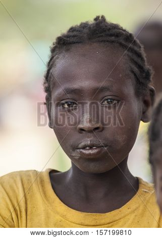Girl From Ari Tribe At Village Market. Bonata. Omo Valley. Ethiopia.