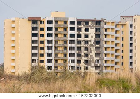 A Suspended Illegal Construction Of Multi-storey Residential Building