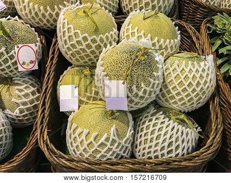 Melon Basket sweet fruit available in the market