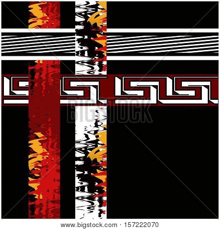 Abstract tribal ethnic ilnes print background  print