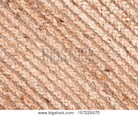 Jute pile hand woven beige area rug like artistic background