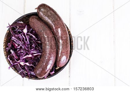 Black Pudding Kaszanka with Sauerkraut Studio Photo