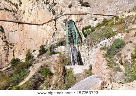 The King's little pathway in Malaga, Spain
