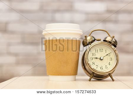Coffee Morning With Retro Alarm Clock