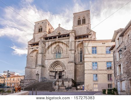 View at the church in La Chaise Dieu - France