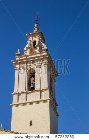 Church Tower In The Center Of Moncada