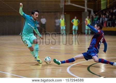 VALENCIA, SPAIN - NOVEMBER 8th: Joselito with ball during Spanish King Cup match between Levante UD FS and FC Barcelona at Cabanyal Stadium on November 8, 2016 in Valencia, Spain