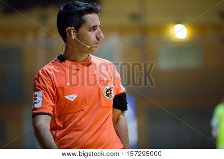 VALENCIA, SPAIN - NOVEMBER 8th: Referee during Spanish King Cup match between Levante UD FS and FC Barcelona at Cabanyal Stadium on November 8, 2016 in Valencia, Spain