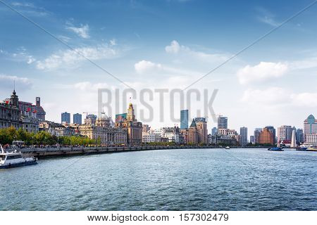 Scenic View Of The Bund (waitan) In Shanghai, China