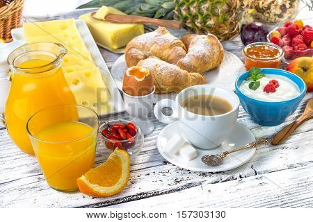 Prfect start of day with tasty breakfast