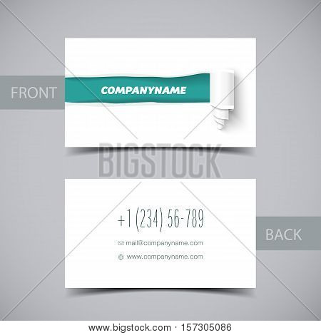 Vector torn paper banner with paper roll. Color ripped pieces of paper with shadow isolated on white background. Holes in white paper with torn sides. Torn paper template for sale promo and advertising.