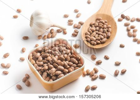 Carioca Kidney Beans isolated on white background